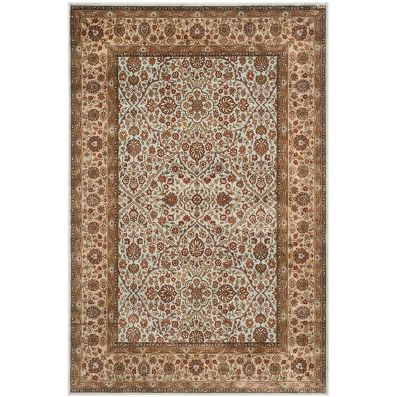 SAFAVIEH Persian Garden Aragon Floral Bordered Area Rug, Light Blue/Ivory, 6'7" x 9'6"