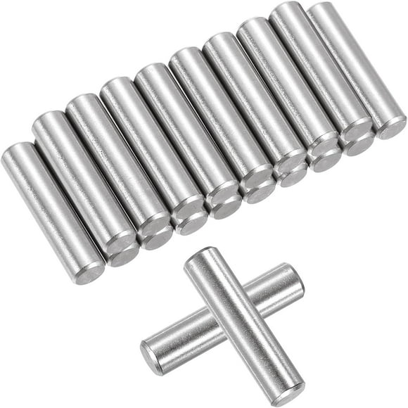 shiyou-25 Pcs 6mm x 25mm Shelf Pins, Shelf Pegs Shelf Dowel Pins, Adjustable Shelf Support Pins Fasten Elements Stainless Steel Silver(0.23 x 0.98 Inch)