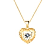 Jewelry VerPetridure Hollow Out Rotation Necklace Cubic-Zirconia Necklace Gift For Women Gril Wonderful Gift