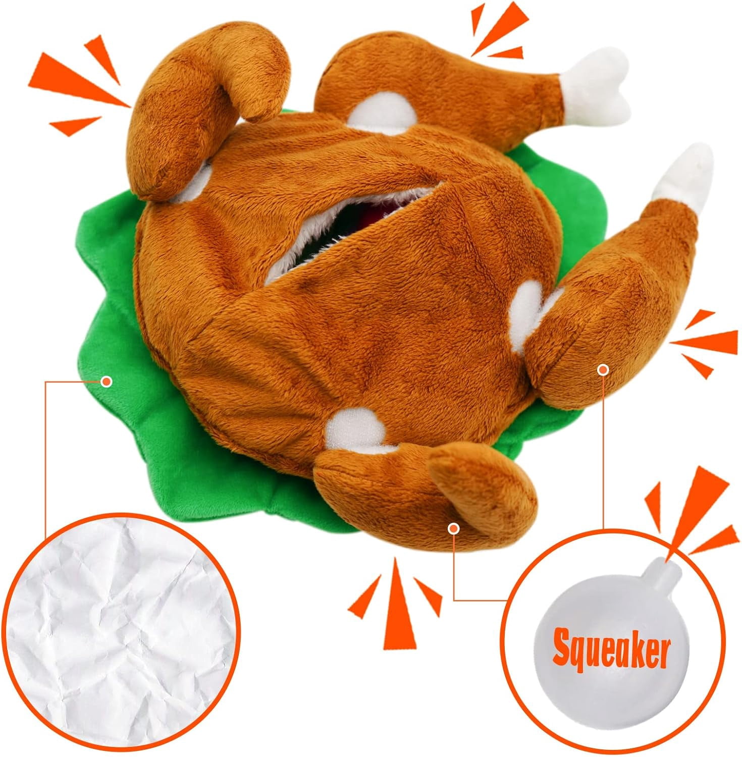 Lepawit Hide and Seek Dog Toy, Squeaky Interactive Puzzle Toys for Small and Medium Dogs - Turkey