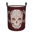 thumbnail image 1 of XMXY Round Laundry Basket Organizer, Horror Bone Hands Skeleton Brain Waterproof Collapsible Dirty Clothes Basket Laundry Hamper, Small Size, 1 of 8