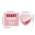 thumbnail image 2 of Heart-Shaped Dual-Color Blush in Pink, Floral Face Powder with Matte and Shimmer, Buildable Cheek Contour Compact for Rosy Flush – 3g, 2 of 7