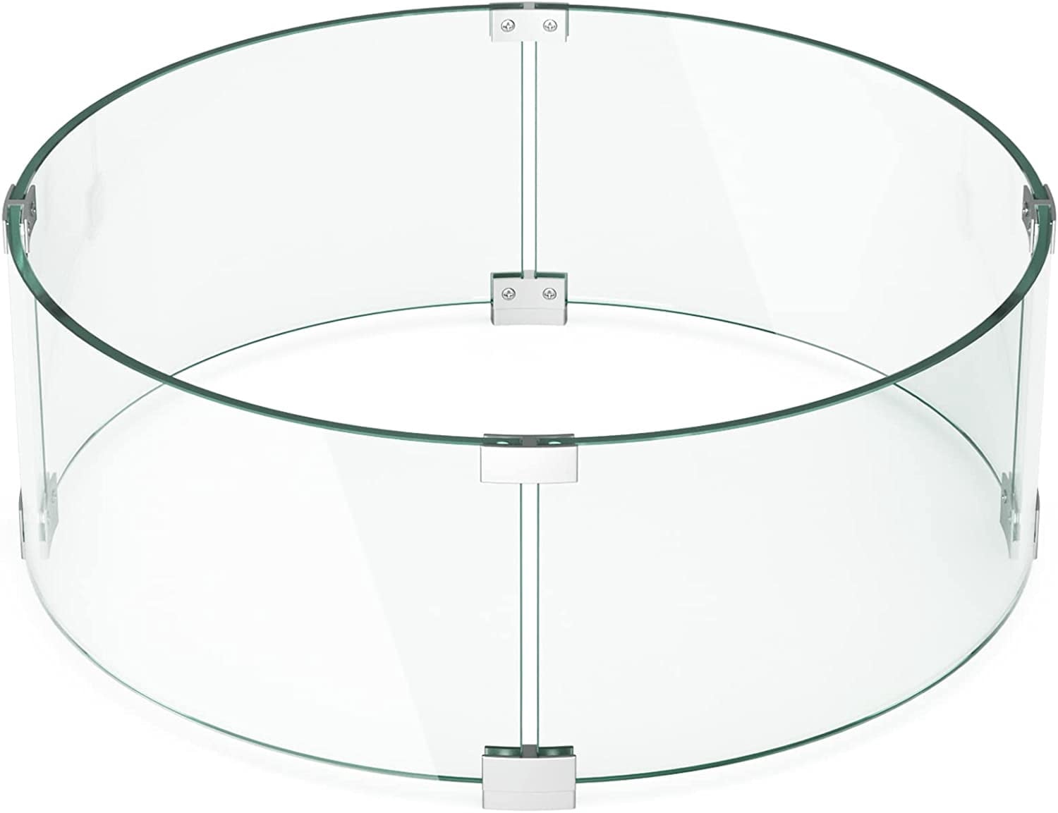 Patio Fire Pit Wind Guards In Clear Tempered Glass For Outdoor Use - View #9