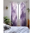 thumbnail image 3 of Purple Mountain Sheer Curtains 63 Inch Length 2 Panels Set for Living Room/Bedroom, Misty Forest Nature Woodland Pine Tree Landscape Kitchen Curtains Grommet Curtains Window Treatments 42"x63"x2, 3 of 7