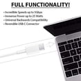 thumbnail image 2 of 10 inches (2xPack) USB Type-C Cable Compatible with Samsung Galaxy Tab A7 10.4, A 8.4 (2020), 10.1 (2019) also Fast Quick Charges plus Data Transfer! (WHITE), 2 of 5