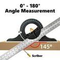 thumbnail image 6 of Big Horn 19571 12 Inch Combination Square Set Includes Protractor, 6 of 8
