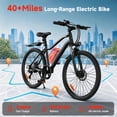 thumbnail image 4 of iSinwheel 500W Electric Bike Adult,26" Mountain Bicycle Professional ,Front Dual Shock Absorption Ebike,Up 20MPH,35 Miles,36V 10.4AH Removable Battery, 4 of 8