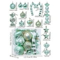 thumbnail image 3 of Lksixu 32 Pcs Christmas Tree Hanging Ornaments Set, Pre-Tied Shatterproof Plastic Assorted Baubles with Rope, Glitter Xmas Tree Decorative Pendants Christmas Decorations for Party Holiday Wedding, 3 of 6