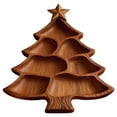 thumbnail image 2 of 1Pcs Christmas Appetizer Platter, 7.8 Inch Cutting Board Acacia Serving Trays Wood Charcuterie Board Tray Snack Dessert Candy Dish Plate for Kitchen Gifts (Christmas Tree), 2 of 7
