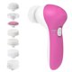 thumbnail image 3 of FELTECHELECTR Masajeador facial portátil, impermeable, 7 en 1, para el cuidado de la piel (rojo rosa), 3 of 6