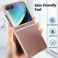 thumbnail image 3 of Compatible Motorola Razr Plus Case 2023 with Screen Protector,Rose Gold Motorola Razr+ 2023 Case 5G,Bling Lightweight Protective Phone Case for Motorola Razr 40 Ultra Moto Razr Plus 2023 Case, 3 of 10