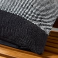 thumbnail image 6 of TOWN & COUNTRY TERRA Alara Solid Border Handcrafted Indoor Outdoor Decorative Pillow, 100% Recycled Materials, UV Fade Resistant, Water Repellent, Black/Ivory, 14"x20", 6 of 9