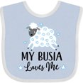 thumbnail image 3 of Inktastic My Busia Loves Me Baby Lamb Boys or Girls Baby Bib, 3 of 4