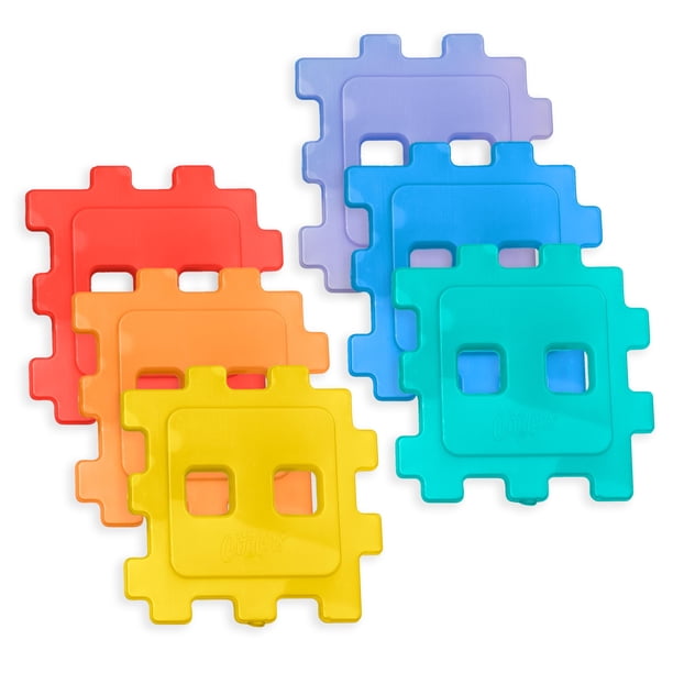 Paquete de 6 Paquetes de Hielo en Forma de Rompecabezas para Loncheras Fit & Fresh Cool Coolers - Niños