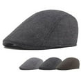 thumbnail image 2 of Flat Scally Cap, Newsboy Caps Classic Advanced Flat British Western Style Men Hat for Daily Wear,Light Grey, 2 of 8