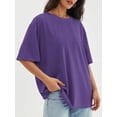 thumbnail image 2 of Women's Oversized T-Shirt Loose Round Neck Short Sleeve Top Summer Casual Shirt 2024 Basic T-Shirt, 2 of 4
