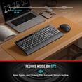thumbnail image 4 of Wireless Keyboard and Mouse Combo with Full-Size Quiet, Palm Rest, Phone Holder, Multimedia Keys, Batteries Included, Compatible with Windows, PC, Laptop - Black, 4 of 9