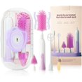 thumbnail image 1 of LivinVeluris Electric Baby Bottle Brush Set with 360° Rotation – 2-Speed Rechargeable Cleaner with Silicone Brush, Pacifier & Straw Cleaner, Mixing Head & Drying Rack – Purple, 1 of 8
