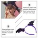 thumbnail image 3 of KAIYANG Paquete de 4 diademas de Halloween, alas de murciélago, accesorios para el cabello, disfraz de cosplay, 3 of 5