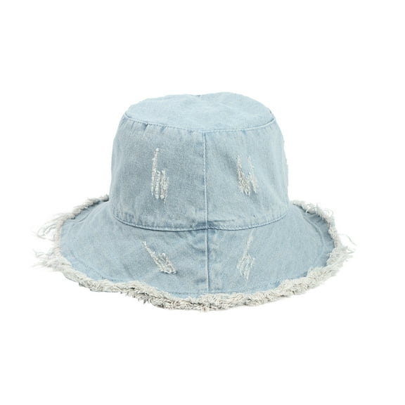 Yageerya Denim Fisherman Hat Bucket Hat Sun Protection Hat Bucket Caps for Summer