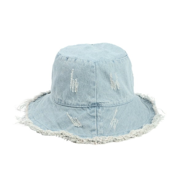 KAKOWELY Sombrero de pescador de mezclilla, sombrero de pescador, sombrero de protección solar, gorras de pescador para verano