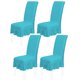thumbnail image 1 of Funda de Silla PiccoCasa 4Uds Volantes Extensible comedor Lago azul, 1 of 9