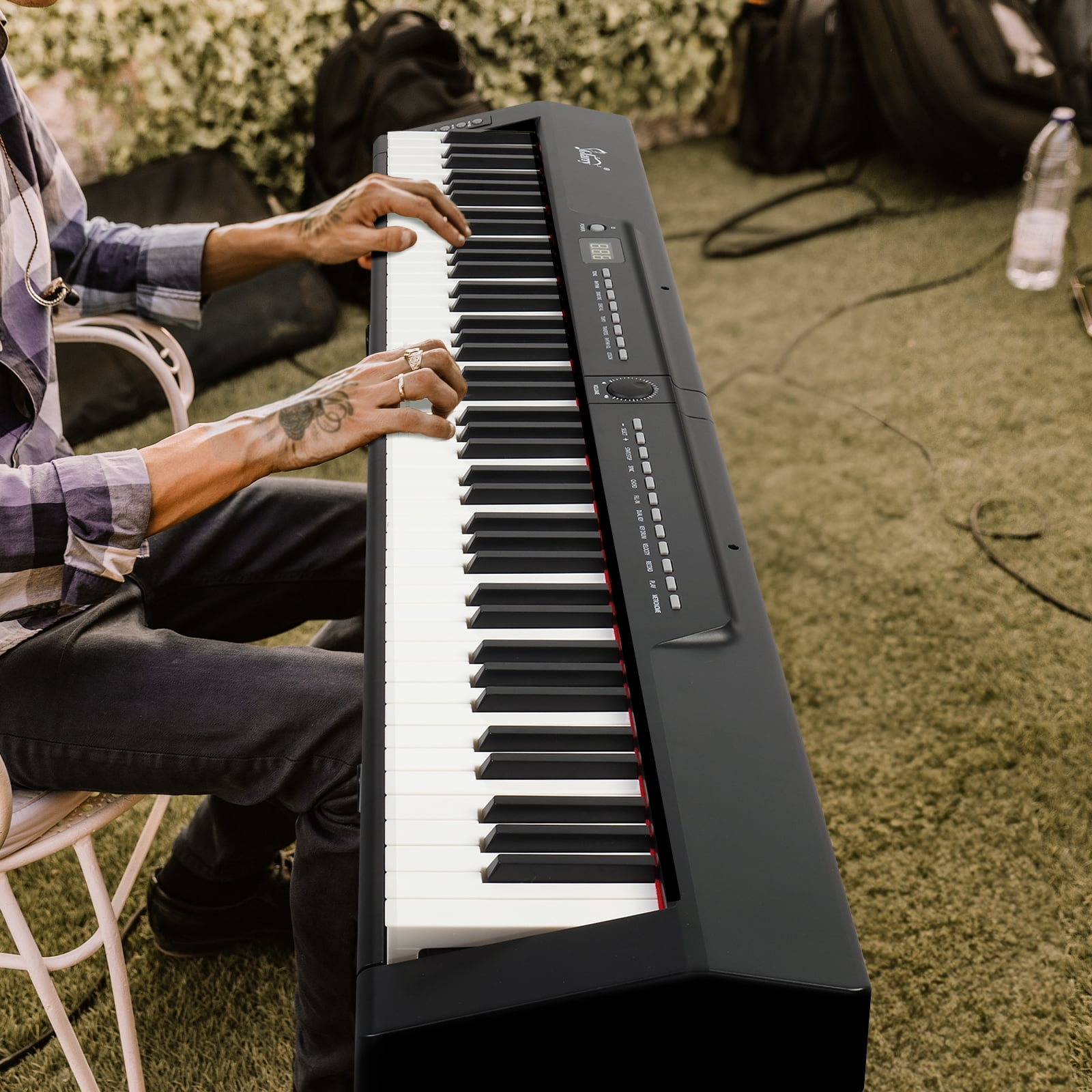 Glarry 88-Key Digital Piano Keyboard with Bluetooth, Foldable Electric Piano, for Beginner, Kids, Adult