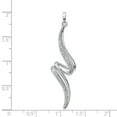 thumbnail image 2 of 925 Sterling Silver Rhodium Plated Diamond Swirl Shaped Pendant, 2 of 2