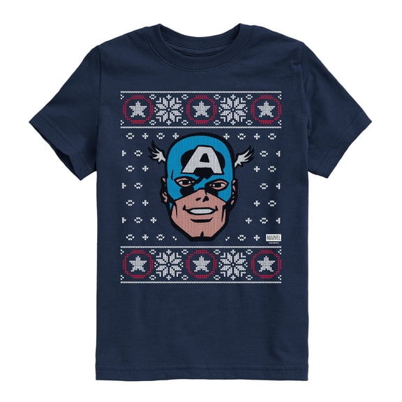 Captain America - Sweater - Youth Boys Short Sleeve Graphic T-Shirt