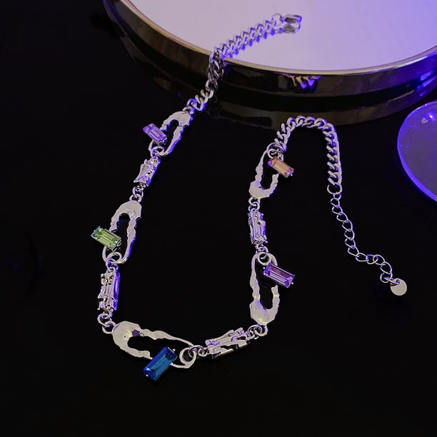 Ins collar de perlas de acero de titanio de moda al por mayor estilo de chica caliente cadena de suéter largo sentido de gama alta cadena fuerte que combina con todo X960 Plata JFHHH pequeña