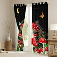 thumbnail image 2 of Mushroom 30%-50% Blackout Curtains Natural Botanical Fungus Curtains & Drapes Red Mushroom Plants Window Curtains,Boho Sun Moon Colorful Butterflies Print Curtains 42Wx63L, 2 of 5