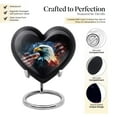 thumbnail image 3 of Eagle With American Flag Urns For Human Ashes, Mini Urns For Women Ashes, Heart Urns For Men, Decorative Urn For Mom Ashes, Funeral Urns For Ashes Adult Female, Heart Urn, Heart Urns 3", 2PCS, 3 of 5