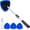 Blue, variant on Windshield Cleaning Tool, Car Window Cleaner with 4 Reusable Microfiber Pads and Extendable Handle for Interior and Exterior Glass