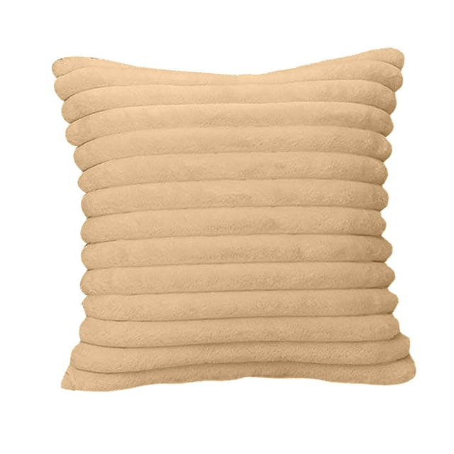 Under 10 Pillow Case 1 PCS Solid Color Striped Pillow Living Room Sofa Pillow Headboard Plaid Waist Pillow Rabbit Plush Pillow Case Household Simple Literary Farmhouse Pillow Covers