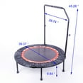 thumbnail image 7 of Foldable Fitness Trampoline with Adjustable Handrail, Mini Exercise Trampoline for Adults and Kids, Indoor Outdoor Rebound Trampoline with Safety Pad, Max Load 300lbs, 7 of 7