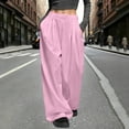 thumbnail image 6 of purcolt Womens Wide Leg Dress Pants Pull On Stretchy Work Pants High Waisted Business Casual Palazzo Pants Trousers with Pockets, 6 of 7