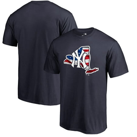 New York Yankees Fanatics Branded 2019 Stars & Stripes Banner State T-Shirt - (New York Best Restaurants 2019)