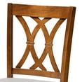 thumbnail image 5 of Baxton Studio Calista Modern and Contemporary Grey Fabric Upholstered and Walnut Brown Finished Wood 2-Piece Bar Stool Set, 5 of 9