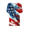 thumbnail image 5 of Buy It Now,Sriper 4Th of July Shirts,Blouses for Women Short Sleeve,Womens Graphic Tee Shirts,Fun Summer Clothes 2025,M,Blusas De Mujer, 5 of 5