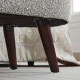 thumbnail image 6 of Oval Storage Ottoman Bench for Bedroom, 43.8" Upholstered Bench with Storage, Boucle End of Bed Bench with Safety Hinges & Solid Wood Legs for Living Room Bedroom Entryway, Grey, 6 of 8