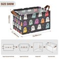 thumbnail image 7 of Yayeee Foldable Storage Basket for Shelves with Handles Set of 2 Waterproof Cloth Bins, Colorful Halloween Ghost, 7 of 7
