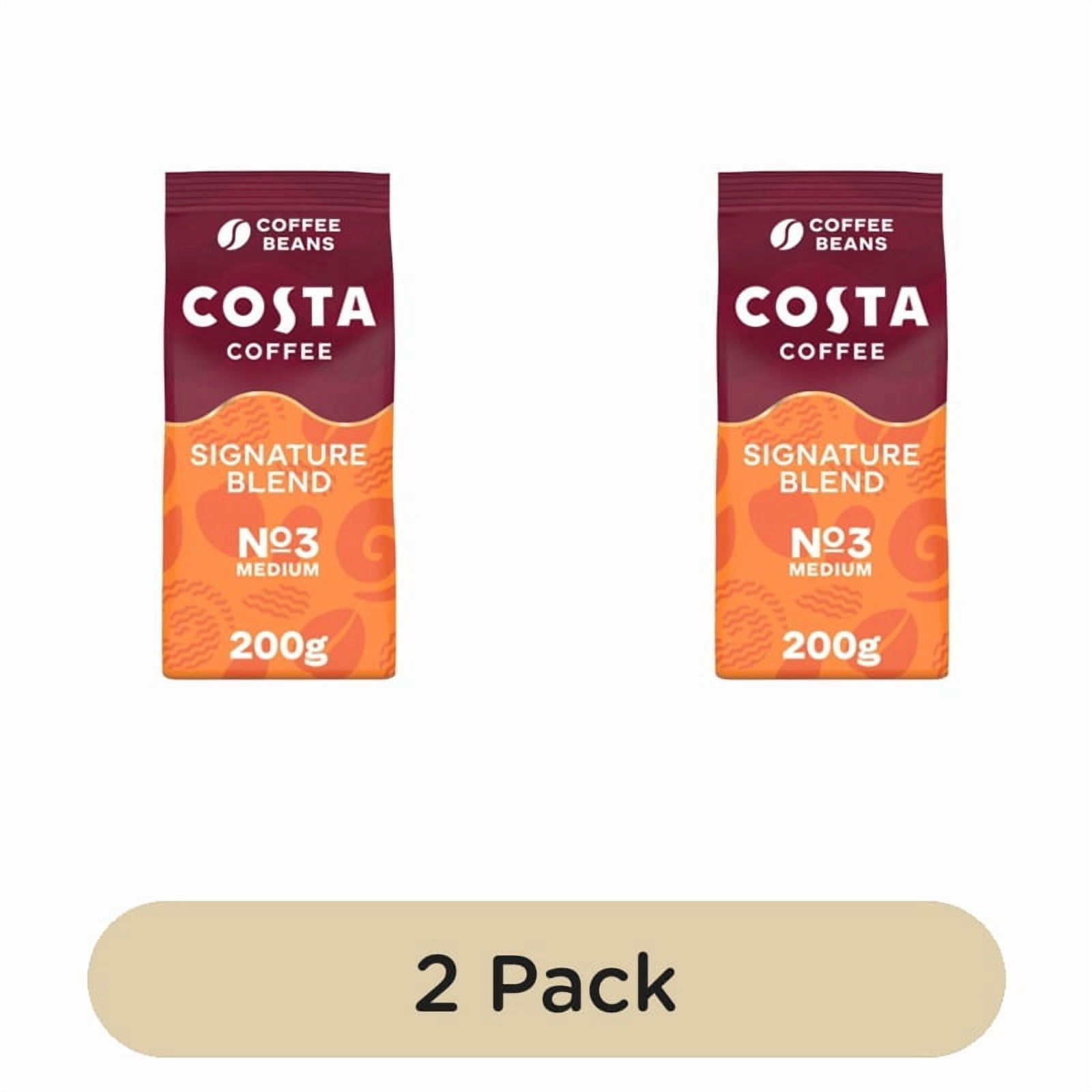 Costa Coffee Signature Blend Beans 200g, British Import (Pack of 2)