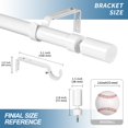thumbnail image 3 of Urbanest 1" Sullivan Curtain Rod, 84"-120", Glossy White, 3 of 6