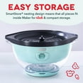 thumbnail image 4 of Dash SmartStore™ Deluxe Stirring Popcorn Maker, Hot Oil Electric Popcorn Machine with Large Lid for Serving Bowl and Convenient Storage, 24 Cups, Aqua, 4 of 6