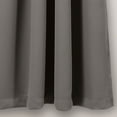 thumbnail image 6 of Lush Decor Insulated Grommet Solid Color Blackout Room Darkening Window Curtain Panel, Light Gray, 84"L x 52"W, Set of 2, 6 of 7