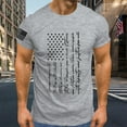 thumbnail image 4 of Baqcunre Mens T Shirt Independence Day Flag Print Spring/Summer Leisure Sports Comfortable Breathable Sweat Absorbing Crew Neck D Mens Sweatshirt Tops For Men Grey M, 4 of 4