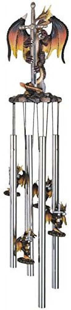 StealStreet SS-G-41011 Wind Chime Round Top Dragon Hanging Garden Porch Decoration Decor
