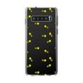 thumbnail image 1 of DistinctInk Clear Shockproof Hybrid Case for Samsung Galaxy S10 (6.1" Screen) - TPU Bumper, Acrylic Back, Tempered Glass Screen Protector - Repeating Bumble bees, 1 of 6