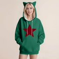 thumbnail image 2 of Women Cat Ear Hooded Sweater Long Sleeve Pullover Blouse Cozy Casual Outwear Cute Winter Warm Top, 2 of 4