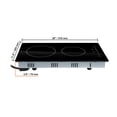 thumbnail image 5 of Built in Electric Stove Top 20 x 11.6" 2 Burners 240V Glass Radiant Cooktop with Sensor Touch Control Timer Child Lock 9 Power Levels for Simmer Steam, 5 of 10